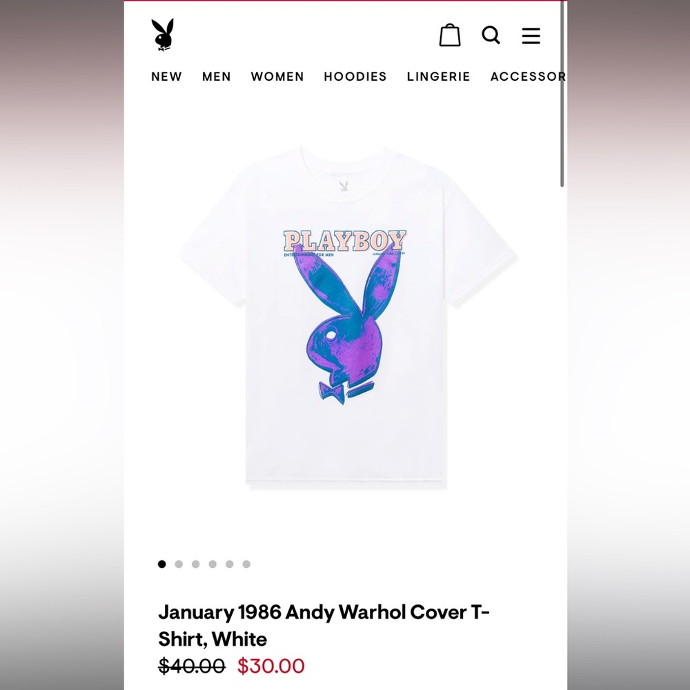 COPY - January 1986 Andy Warhol Cover T-Shirt, White